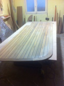 fabricación cubierta de teca