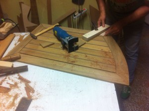 fabricación cubierta de teca